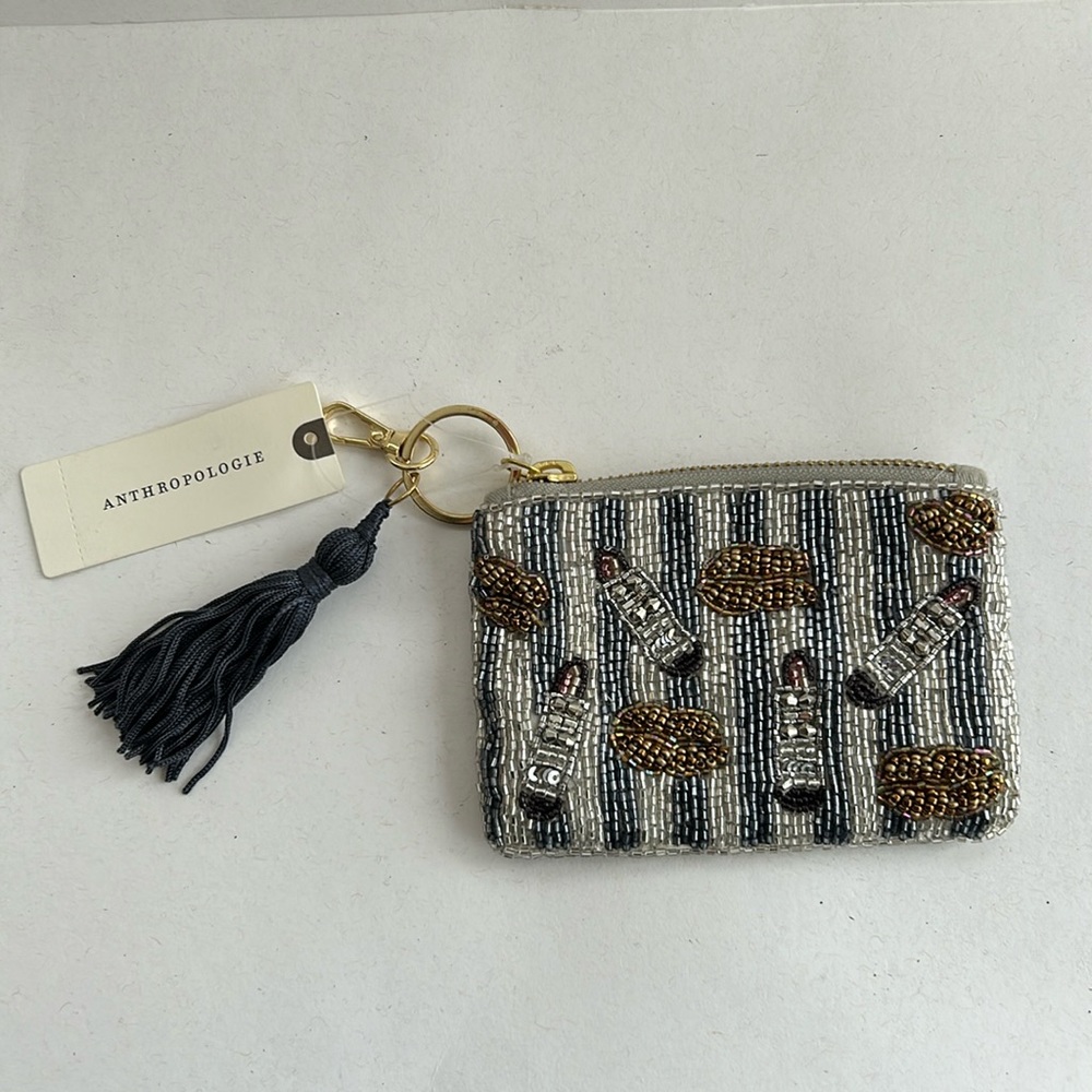 Anthropologie small beaded bag, NWT